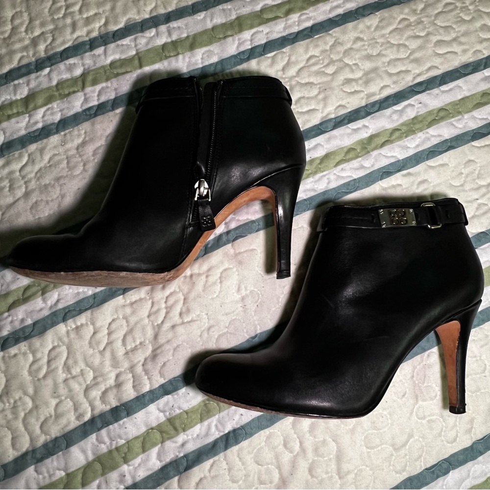 Coach Black Heeled Ankle Boots